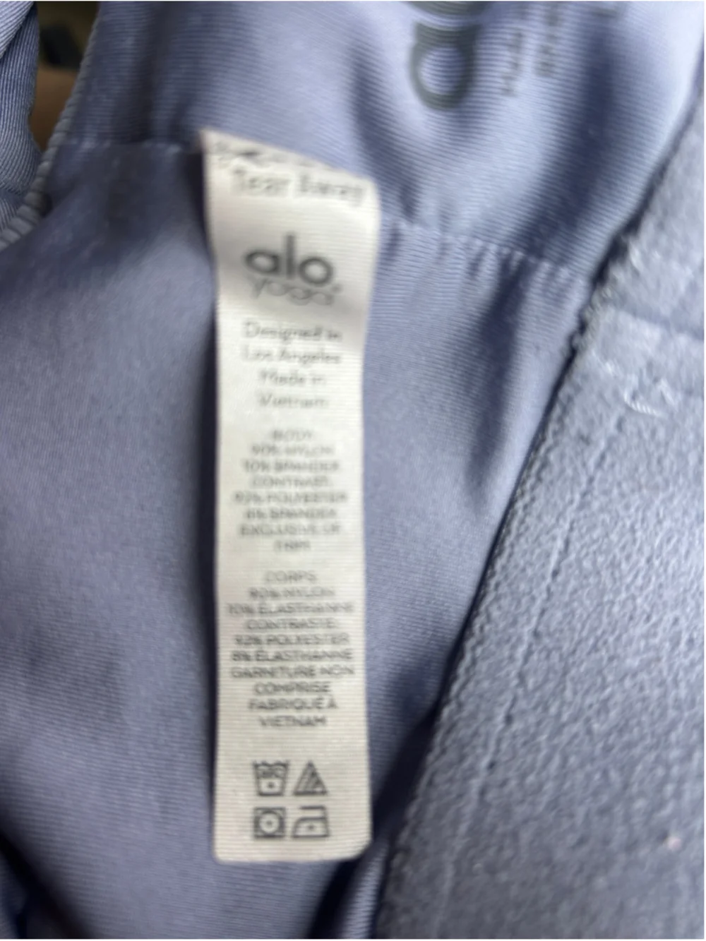 Women's Alo Yoga Elevate Ribbed Tank Top Light Blue/Lavender Size L